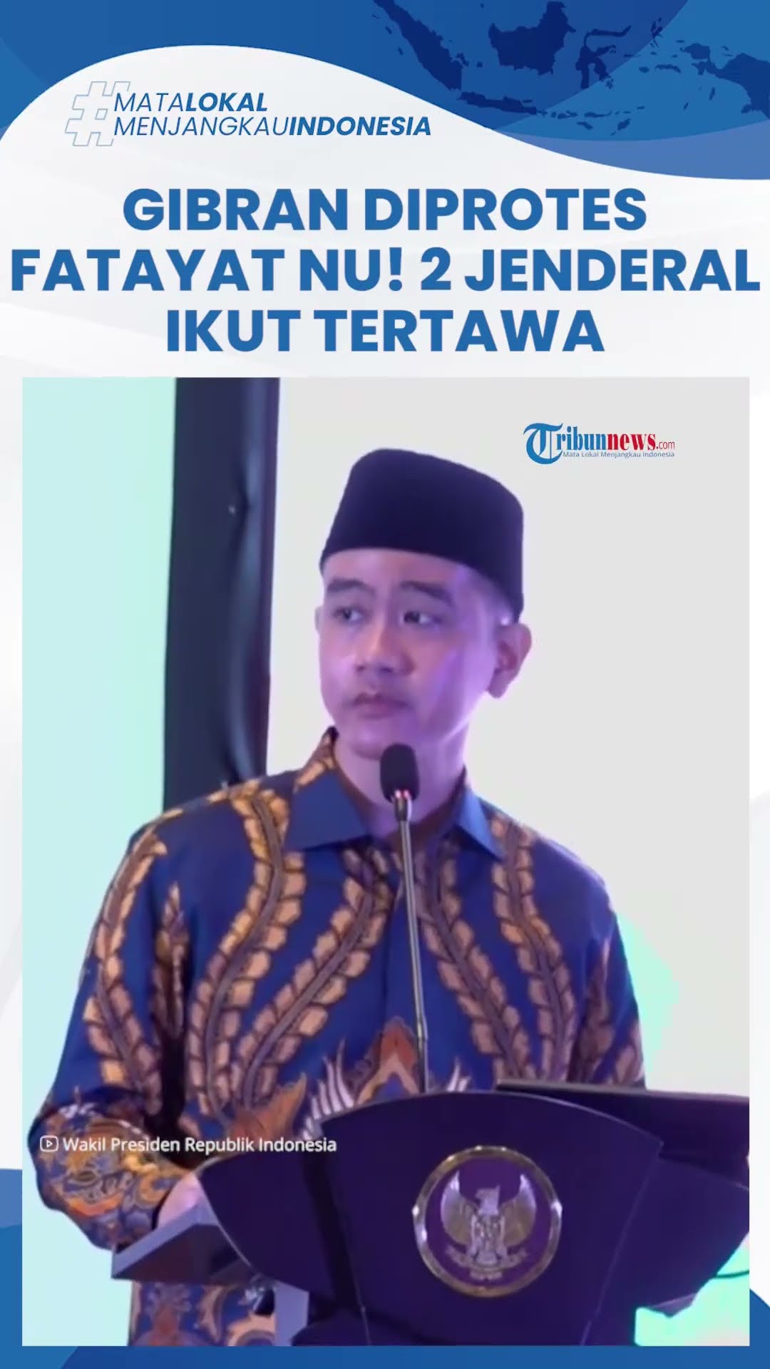Momen Gibran Diprotes Ratusan Fatayat NU karena Panggil Ibu-ibu, Wapres Langsung Diam lalu Tertawa
