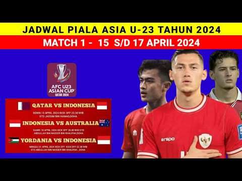 Jadwal Lengkap Piala Asia U-23 2024 - Ronde 1- Qatar vs Indonesia