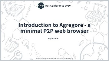 Introduction to Agregore - a minimal P2P web browser