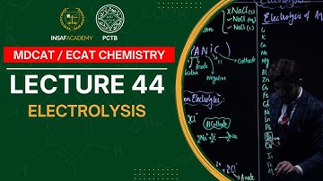 Chemistry MDCAT / ECAT | Lecture 44 | Electrolysis | PCTB Insaf Academy
