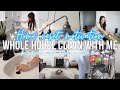 Home reset motivation whole house clean with me 2024 hang and clean with me