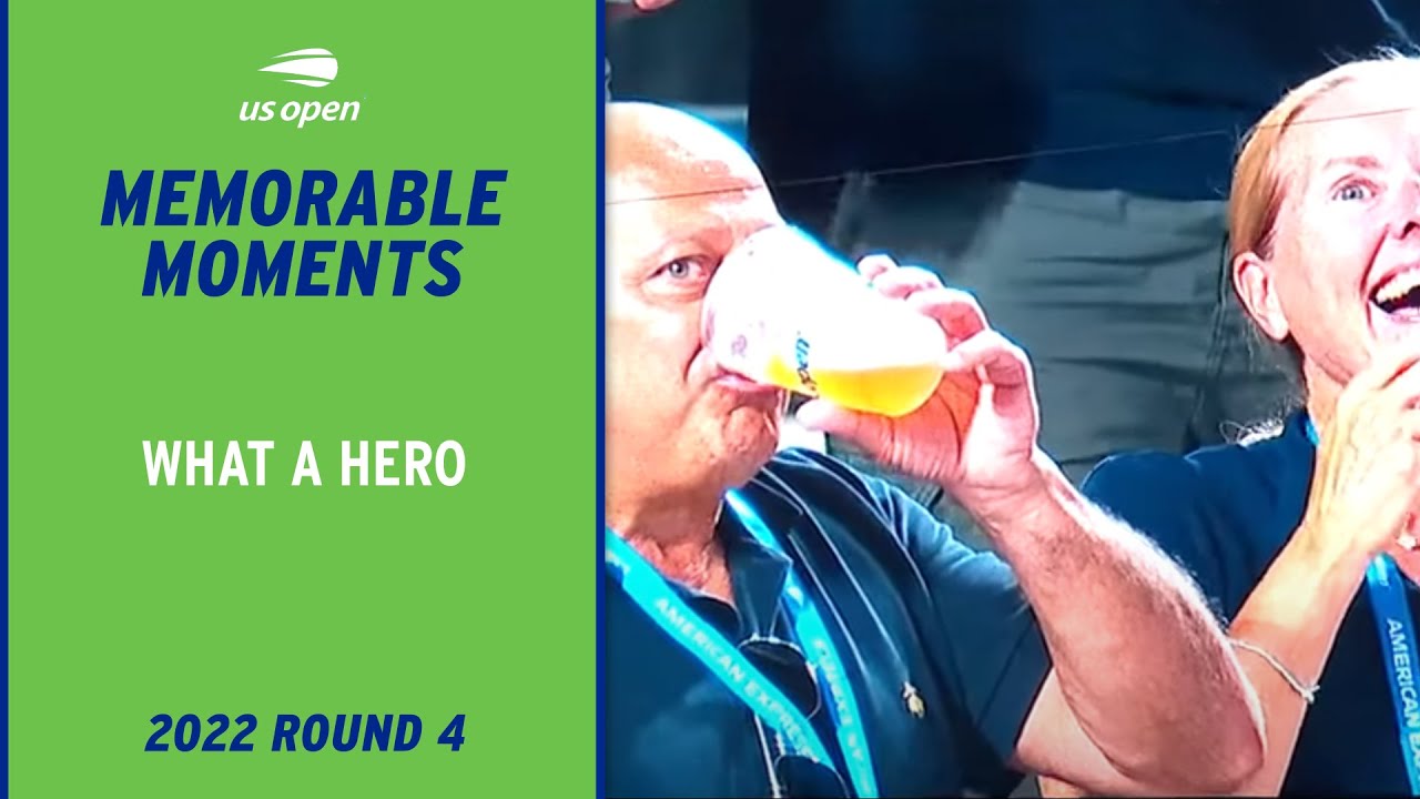 Fan Chugs Beer! 2022 US Open YouTube