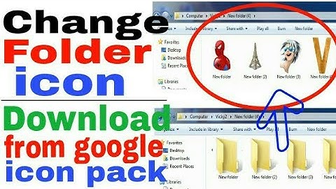 How to change folder icon or color on pc hindi video ? कंप्यूटर के फोल्डर की आइकॉन को कैसे बदले ?