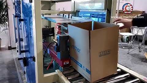 Automatic empty cardboard box carton erecting forming bottom sealing machine carton erector former l