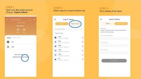 How to import tokens to your Bee wallet Bee Network   import Adrss  How to import TOKENs