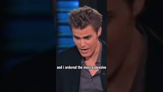 He's so funny 😂 #paulwesley#interview #thevampirediaries#tvdhumour #shorts