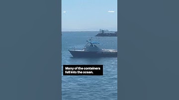 Several shipping containers fell into the ocean at Long Beach port