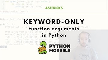Keyword only function arguments Python