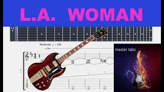 L.A. WOMAN | THE DOORS |Guitar Tab| #Mastertabs#BestFreeYoutubeMusic#FREE GUITAR TABS FOR ALL