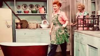 Lucy and Ethel bake bread