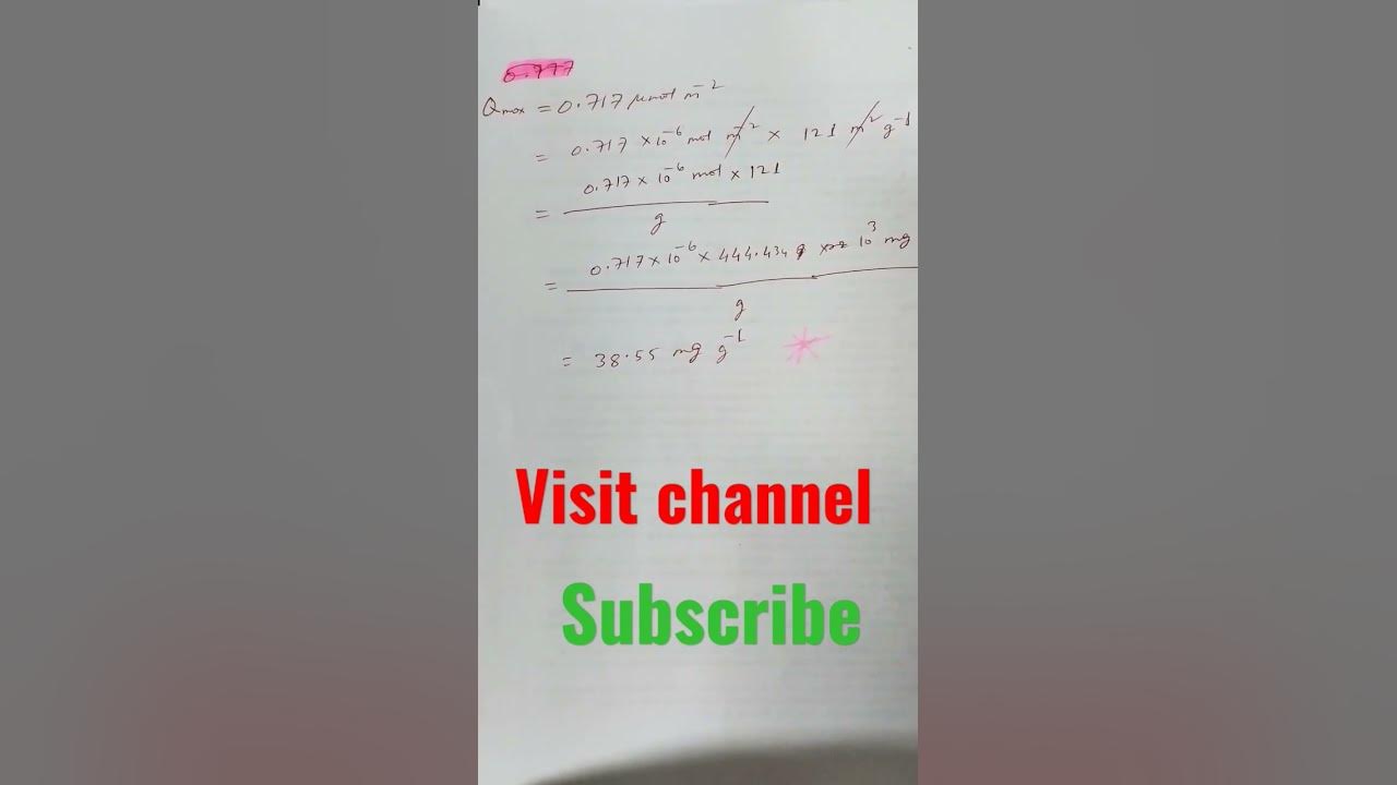 micro-mol-per-meter-square-to-mg-per-g-conversion-shorts-youtube