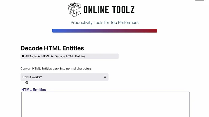 How to Encode & Decode HTML Entities Online