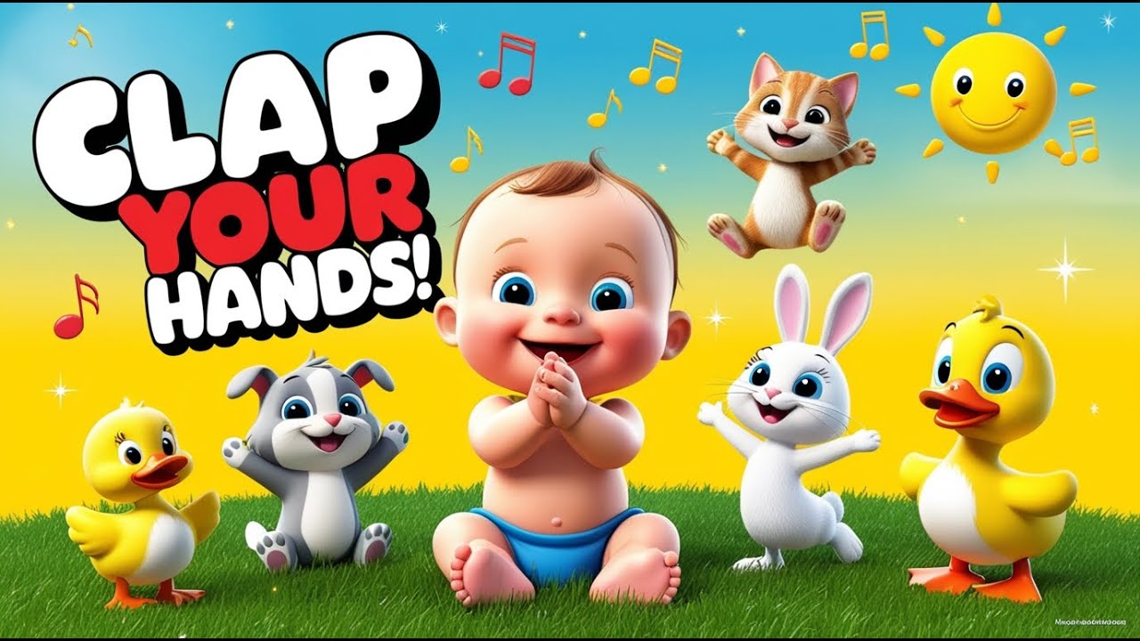 Если ты счастлив и знаешь об этом, песенка про хлопки в ладоши для малышей и животных (детские пе...