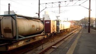 JR貨物 EF66-133号機[吹](代走) 貨物列車5071レ【満載編成＆夕日とのコラボ有り♪】