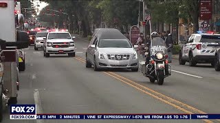 Procession held for Montgomery County firefighter killed in weekend crash on I-76