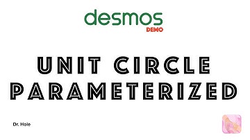 Desmos Demo   Unit circle parameterized