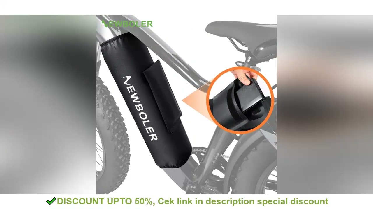 NEWBOLER  Electric Bike Battery Cover Thick Weatherproof Dust Dustproof Reflective Scratch-Resistant