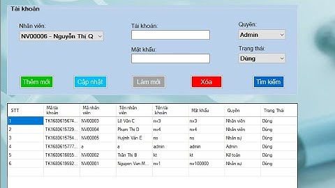 source code Quản lý nhân viên app Winform C# SQL Server