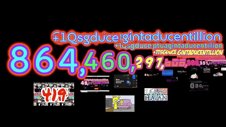 Numbers 1 to 1 Octoseptuagintaducentillion (278/300) Trucentillion