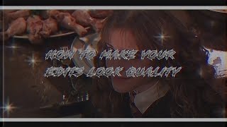 how to make your edits look quality !! | alight motion