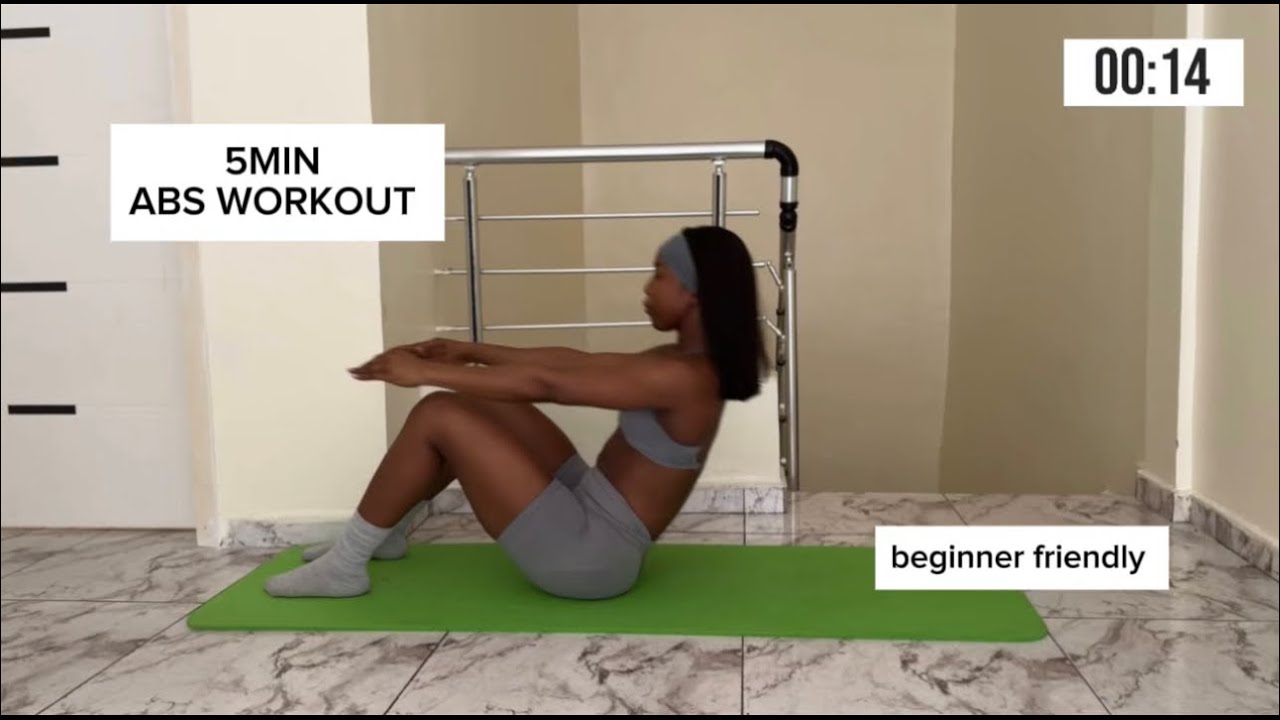 5MIN BEGINNERS ABS WORKOUT- Abs & Core | No Equipment