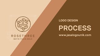 Jasa desain logo - Logo design process for Batik Tulis Rosethree by Jasalogounik.com | 089655195737