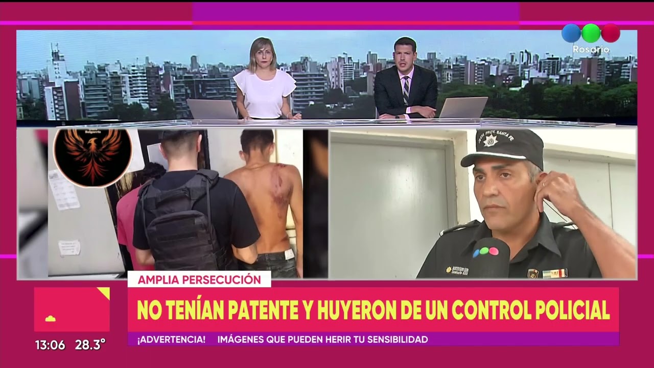Dos detenidos tras persecución policial - TELEFE ROSARIO