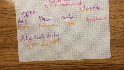 Syntactic Description 2 (Grammatical Categories)