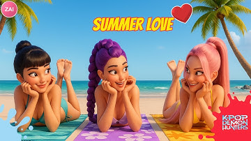 Kpop Demon Hunter Beach Vacation | Jinu, Rumi & Squad Summer Break 2025 🌊☀️