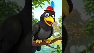 The crow 🐦‍⬛ and her Red hat, 3D animation 🧐#yutubeshorts #shortvideo #3danimation #shortvideo