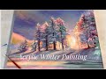 WINTER PAINTING TUTORIAL IN ACRYLIC