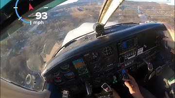 Landing at Meriden Markham Airport Piper Arrow