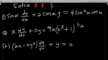 Solve using an integrating factor | first-order differential equation in the standard form |