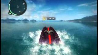 Just Cause 2 boat corkscrew.