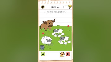 Brain test all star level 260 find the hidding rabbit