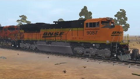 Trainz 3 BNSF #9087 pass by with Empty coal