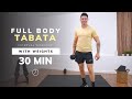 30 min full body tabata workout  dbs  bodyweight