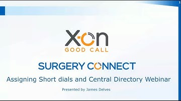 Short Dial - Central Directory Webinar