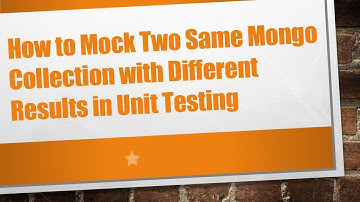 How to Mock Two Same Mongo Collection with Different Results in Unit Testing