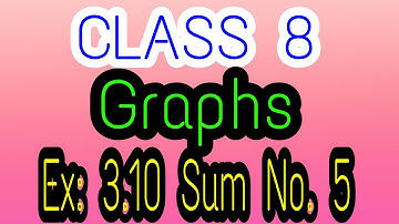 8th Maths - Graphs - Ex: 3.10 Sum No. 5