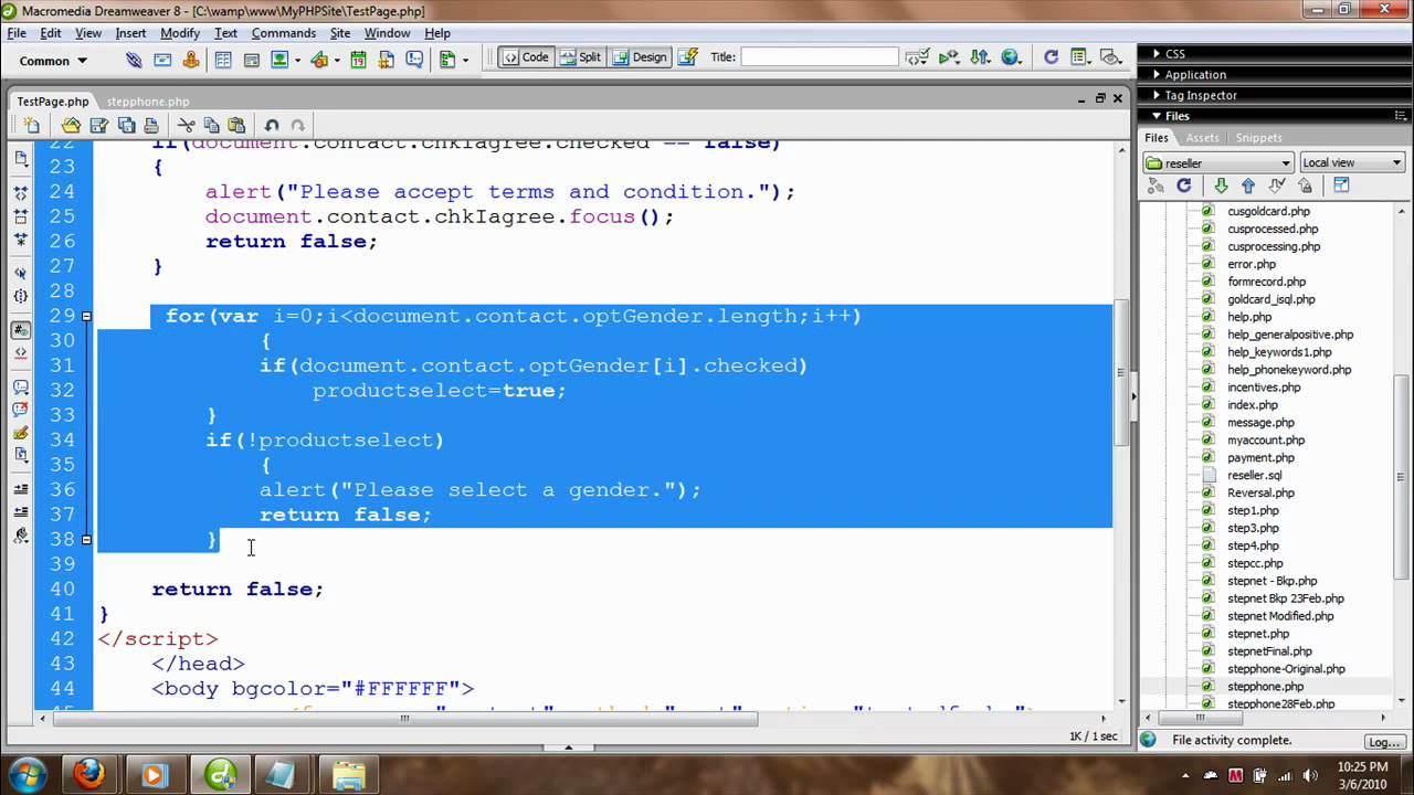 How to Validate a Radio Button in PHP or ASP or JSP? - YouTube