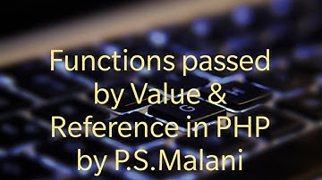 Function Call by Value and references in PHP