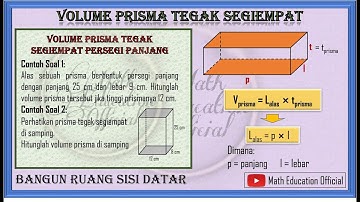 Menghitung Volume Prisma Tegak Segiempat yang Alasnya Berbentuk Persegi Panjang