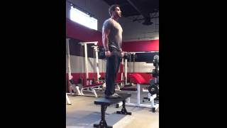 Alternating dumbbell step-ups