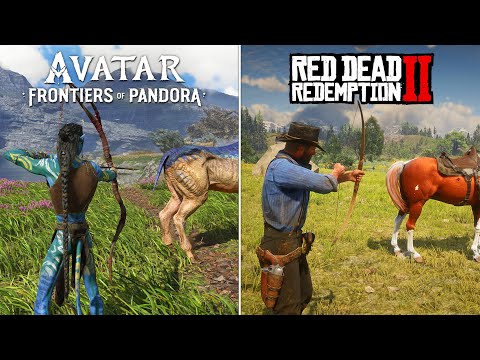 Видео: Avatar Frontiers of Pandora против Red Dead Redemption 2 - Сравнение Физики и Деталей