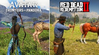 Avatar Frontiers of Pandora против Red Dead Redemption 2 - Сравнение Физики и Деталей