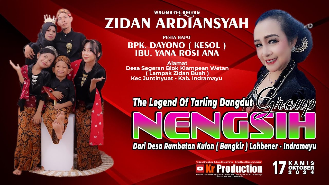 LIVE MALAM \ THE LEGEND OF MUSIK TARLING \ NENGSIH \ KHITAN \ ZIDAN ARDIANSYAH \ 17-10-24 \ SEGERAN