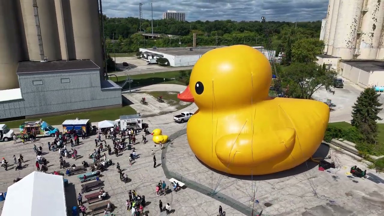 The World's Largest Rubber Duck visiting Waukegan's Harbor