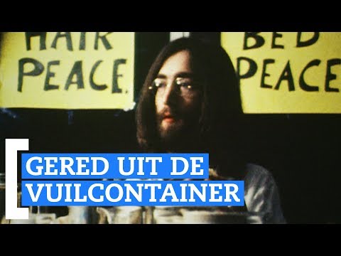 Unieke beelden John Lennon en Yoko Ono gered uit een chemische afvalcontainer