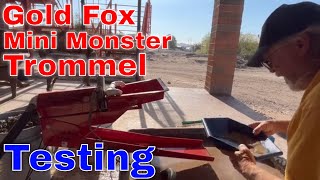 Gold Fox Mini Monster Trommel Running Arizona Dirt Testing